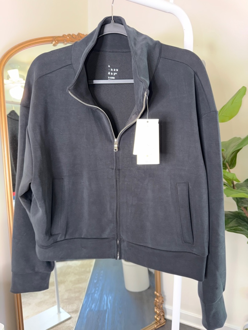 a new day Black Bomber Jacket - Full Zip